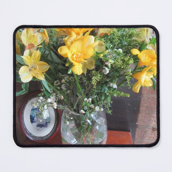 Item preview, Freesias And Alstroemeria In Glass Vase designed and sold by lezvee.
