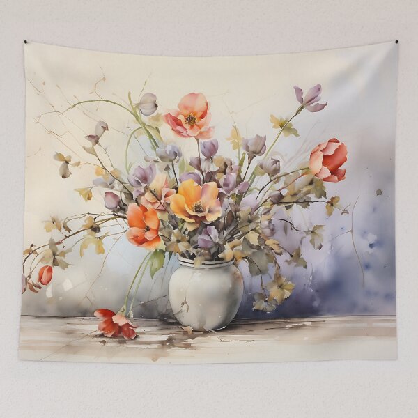 Item preview, Still life with flowers in a vase in the style of a watercolor designed and sold by Pflugart.