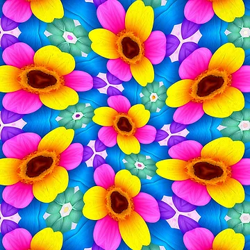 Artwork thumbnail, Colorful AI Flower by Patternflower