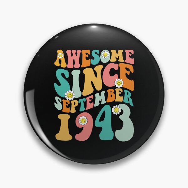Item preview, Awesome Since September 1943 | Made In 1943 | Retro Groovy Birthday designed and sold by Christina-grich.