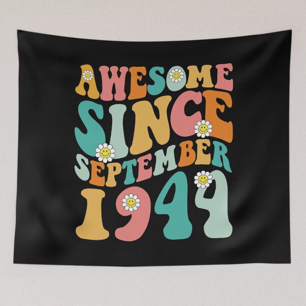 Item preview, Awesome Since September 1944 | Made In 1944 | Retro Groovy Birthday designed and sold by Christina-grich.
