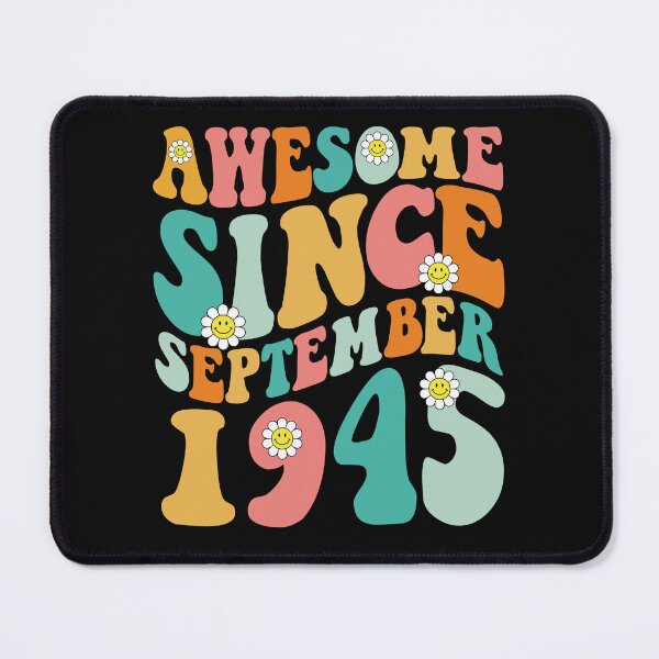 Item preview, Awesome Since September 1945 | Made In 1945 | Retro Groovy Birthday designed and sold by Christina-grich.