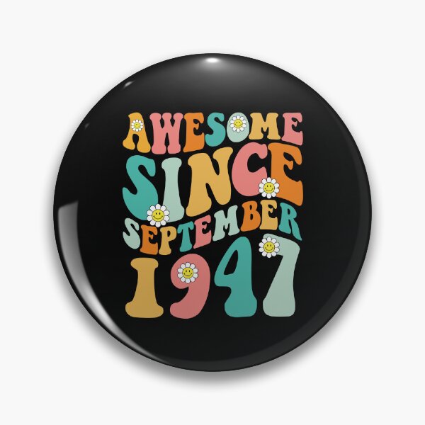 Item preview, Awesome Since September 1947 | Made In 1947 | Retro Groovy Birthday designed and sold by Christina-grich.