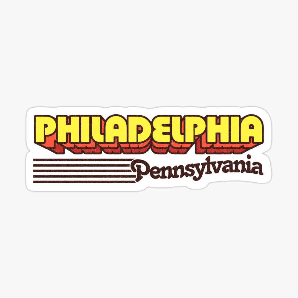 Philadelphia, Pennsylvania | Retro Stripes Sticker