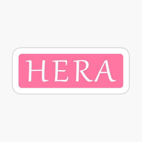 Vista previa del artículo con la obra «Nombre de niña Hera», diseñado y vendido por Jeallan Designs.