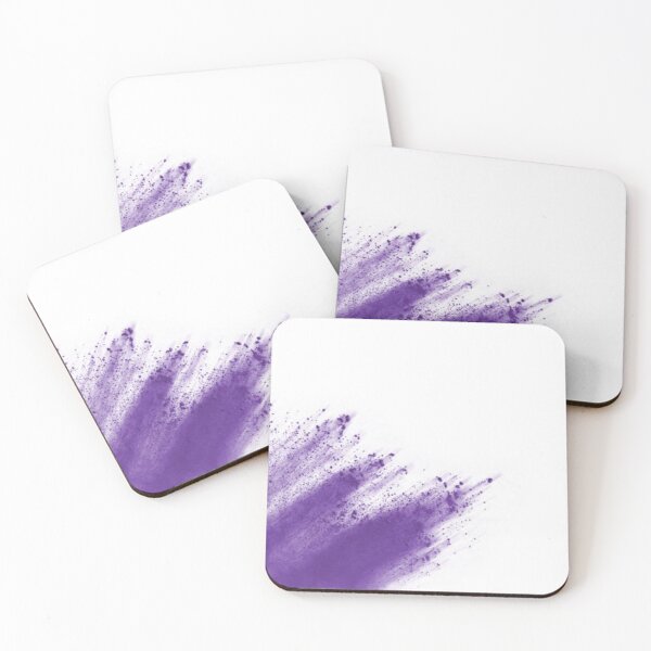 Item preview, Powder explosion. Closeup of a purple dust particle explosion isolated on white. designed and sold by MTShoppingLine.
