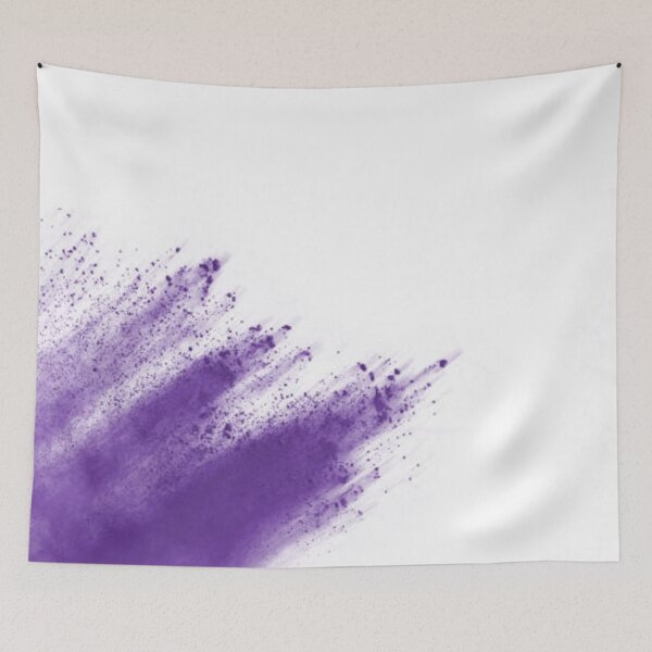 Item preview, Powder explosion. Closeup of a purple dust particle explosion isolated on white. designed and sold by MTShoppingLine.