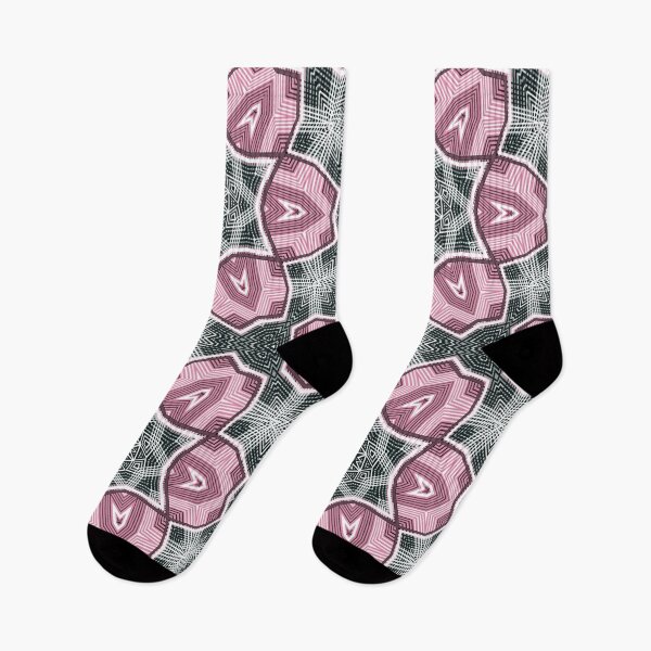 Item preview, Oriental black-pink flower pattern designed and sold by fuzzyfox.