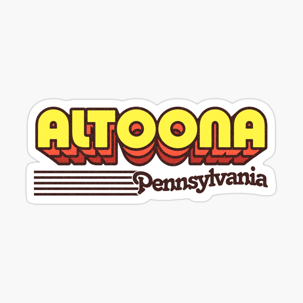 Altoona, Pennsylvania | Retro Stripes Sticker