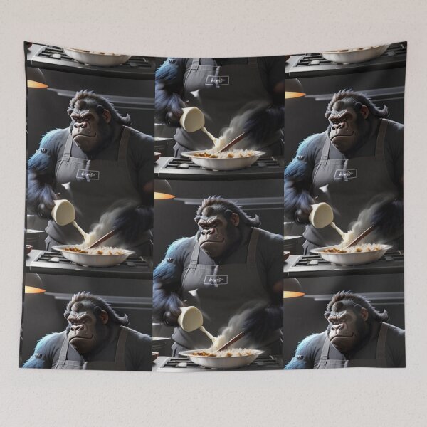 Item preview, a cool chef gorilla working in a kitchen designed and sold by Pelzi100.