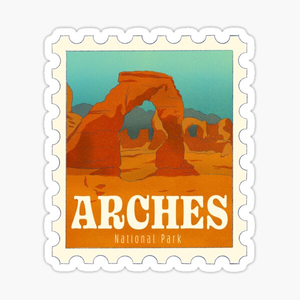 Item preview, Arches National Park Stamp designed and sold by Adrienne Schaumann.