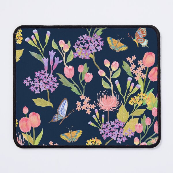 Item preview, Butterfly Garden Blooms {Prussian} designed and sold by Cecilia Mok.