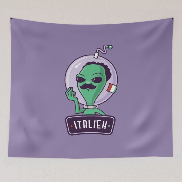 Item preview, Italien - Funny Italian Alien designed and sold by zoljo.