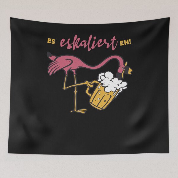 Item preview, It escalates anyway flamingo with beer designed and sold by ChrisFeil.