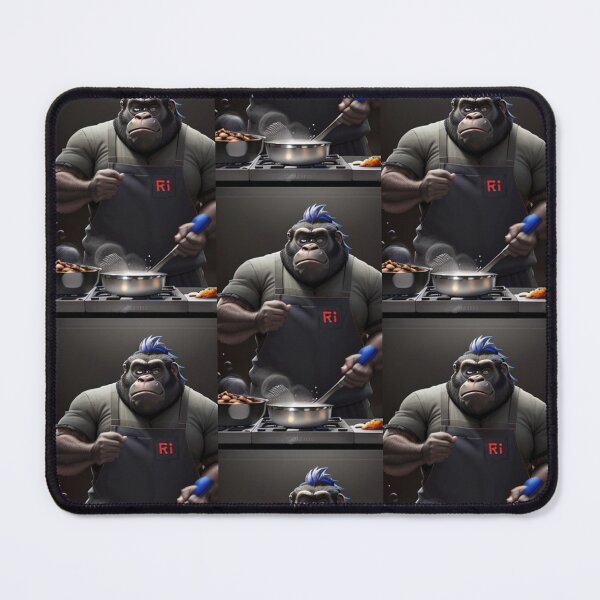 Item preview, a cool chef gorilla working in a kitchen designed and sold by Pelzi100.