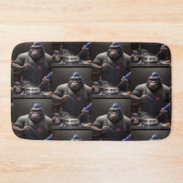 Item preview, a cool chef gorilla working in a kitchen designed and sold by Pelzi100.