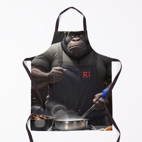 Item preview, a cool chef gorilla working in a kitchen designed and sold by Pelzi100.