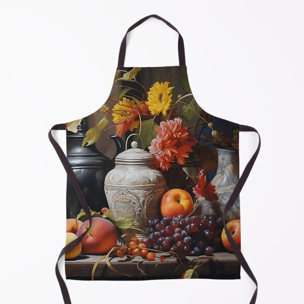 Item preview, Still life with flowers, fruit and jugs in the style of an oil painting designed and sold by Pflugart.