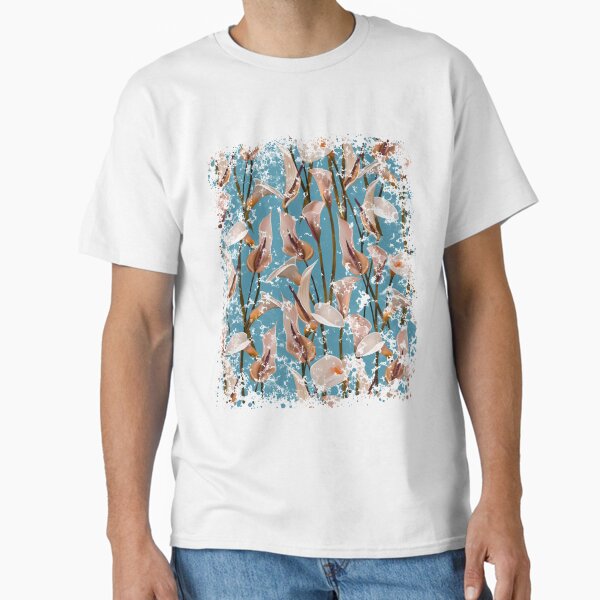 Item preview, Calla lily on a blue background designed and sold by Natalia Ruzhyna.