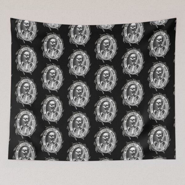 Item preview, Skeleton Spooky Black & White Portrait Skull designed and sold by tamdevo1.