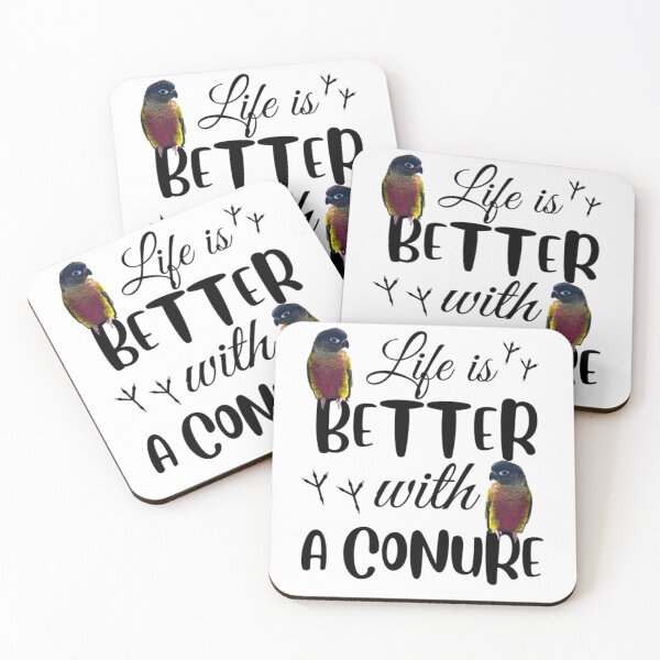Item preview, Life is better with a conure bird, parrots lover designed and sold by TatianaLG.