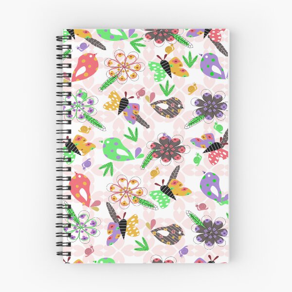 Item preview, Cute birds pattern with flowers and butterflies designed and sold by InkyPinky85.