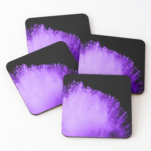 Item preview, The movement of abstract dust explosion frozen purple on black background. Stop the movement of powdered purple on black background. Explosive powder purple on black background. designed and sold by MTShoppingLine.