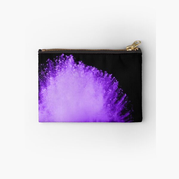 Item preview, The movement of abstract dust explosion frozen purple on black background. Stop the movement of powdered purple on black background. Explosive powder purple on black background. designed and sold by MTShoppingLine.