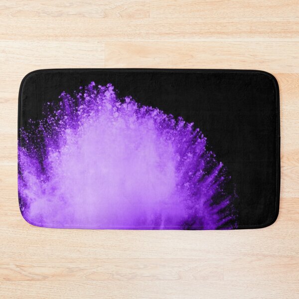 Item preview, The movement of abstract dust explosion frozen purple on black background. Stop the movement of powdered purple on black background. Explosive powder purple on black background. designed and sold by MTShoppingLine.