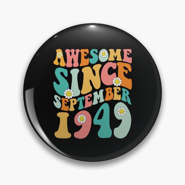 Item preview, Awesome Since September 1949 | Made In 1949 | Retro Groovy Birthday designed and sold by Christina-grich.