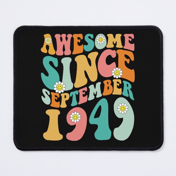 Item preview, Awesome Since September 1949 | Made In 1949 | Retro Groovy Birthday designed and sold by Christina-grich.