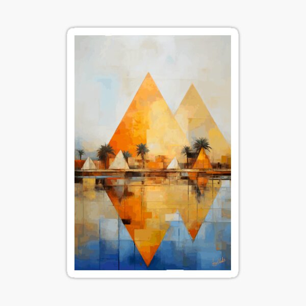 Artikel-Vorschau von Pyramiden von Gizeh und Nil Abstrakte Kunst (Ägypten), designt und verkauft von ArsUrbis.