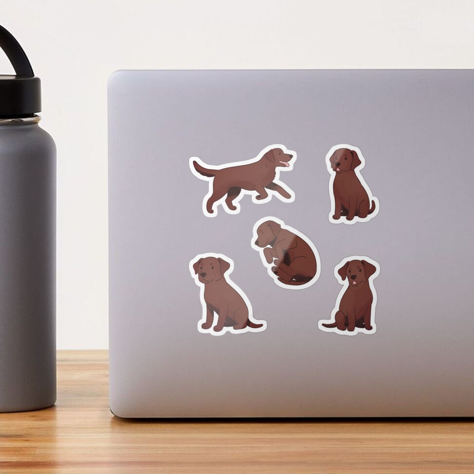 Preppy Chocolate Lab Lacrosse Dog Sticker for Sale by emrdesigns