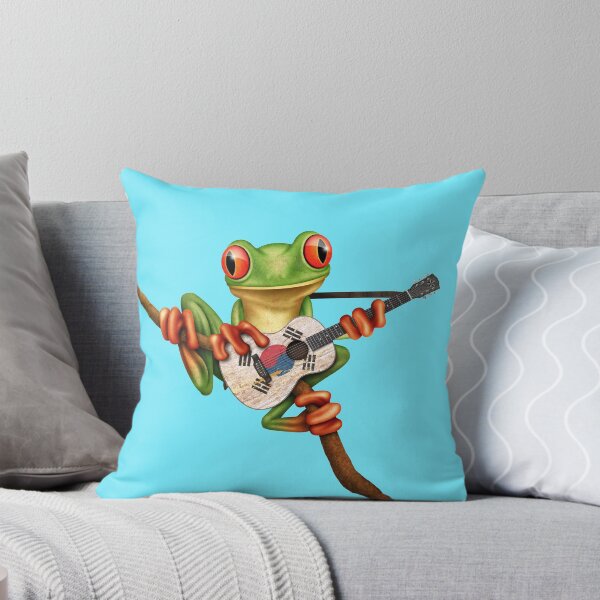 Item preview, Tree Frog Playing South Korean Flag Guitar designed and sold by JeffBartels.