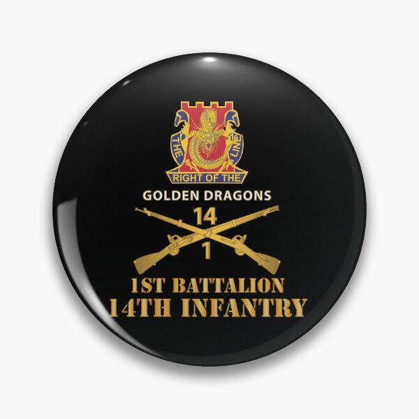 Item preview, Ejército - 1.er Bn 14.º Infantería con DUI - Inf Branch X 300 designed and sold by Military Insignia Products.