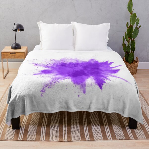 Item preview, Powder explosion. Closeup of a purple dust particle explosion isolated on white. designed and sold by MTShoppingLine.