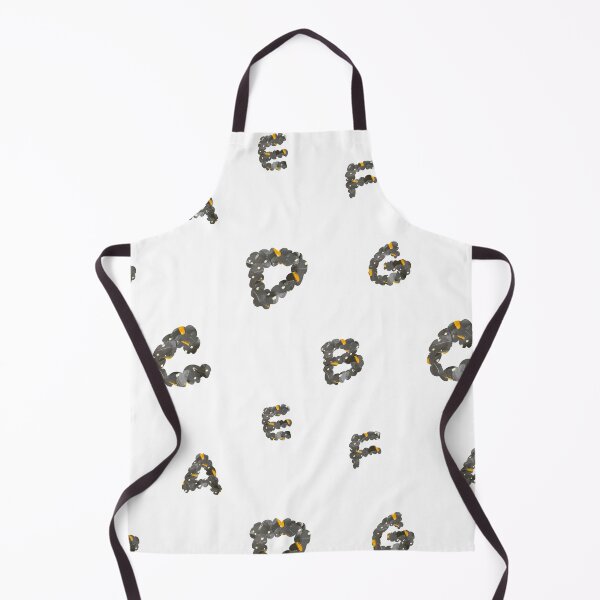 Item preview, Alphabet letter grey yellow texture simple pattern designed and sold by Yana Mustafina | Boho Soulful Designs.