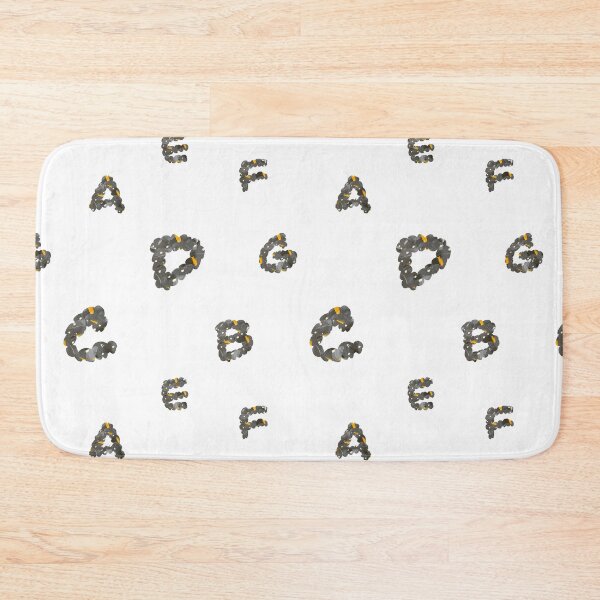 Item preview, Alphabet letter grey yellow texture simple pattern designed and sold by Yana Mustafina | Boho Soulful Designs.