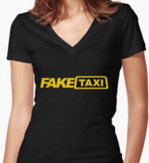 Fake Taxi Women's Fitted V-Neck T-Shirt