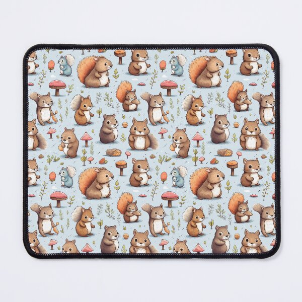 Item preview, Cute Squirrel in Blue Background, Pet, Animal, Cute Animal, Seamless, Animal Seamless designed and sold by puppynpaw.