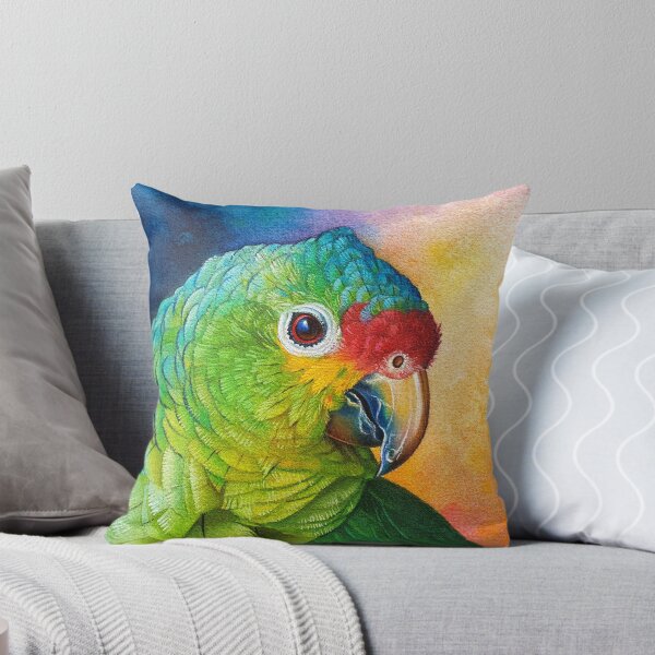 Item preview, Red-Lored Amazon designed and sold by Elena Kolotusha.