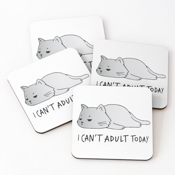 Item preview, I cant adult today cat designed and sold by FloooKii.
