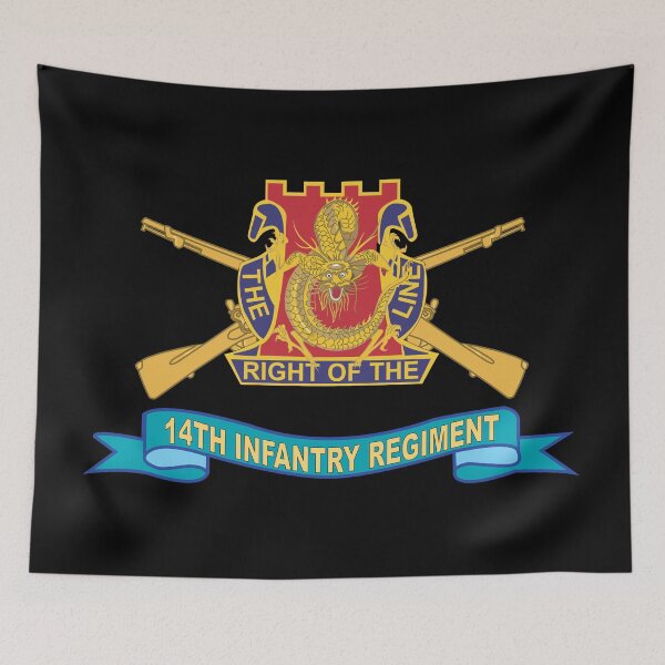 Item preview, Army - 14th Infantry Regiment w Br - SSI - Ribbon X 300 designed and sold by Military Insignia Products.