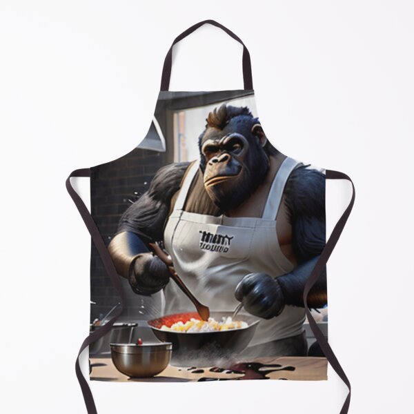 Item preview, a cool chef gorilla working in a kitchen designed and sold by Pelzi100.