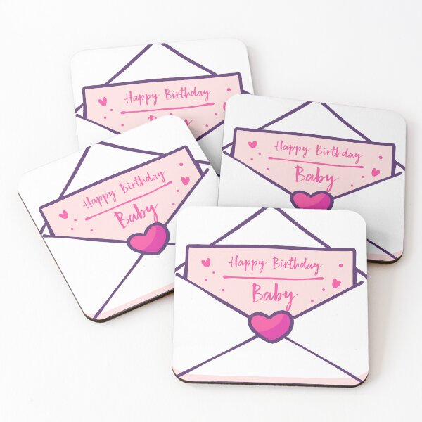 Item preview, Happy Birthday Baby Name - Love Letter (Black)  designed and sold by  OKINTA.