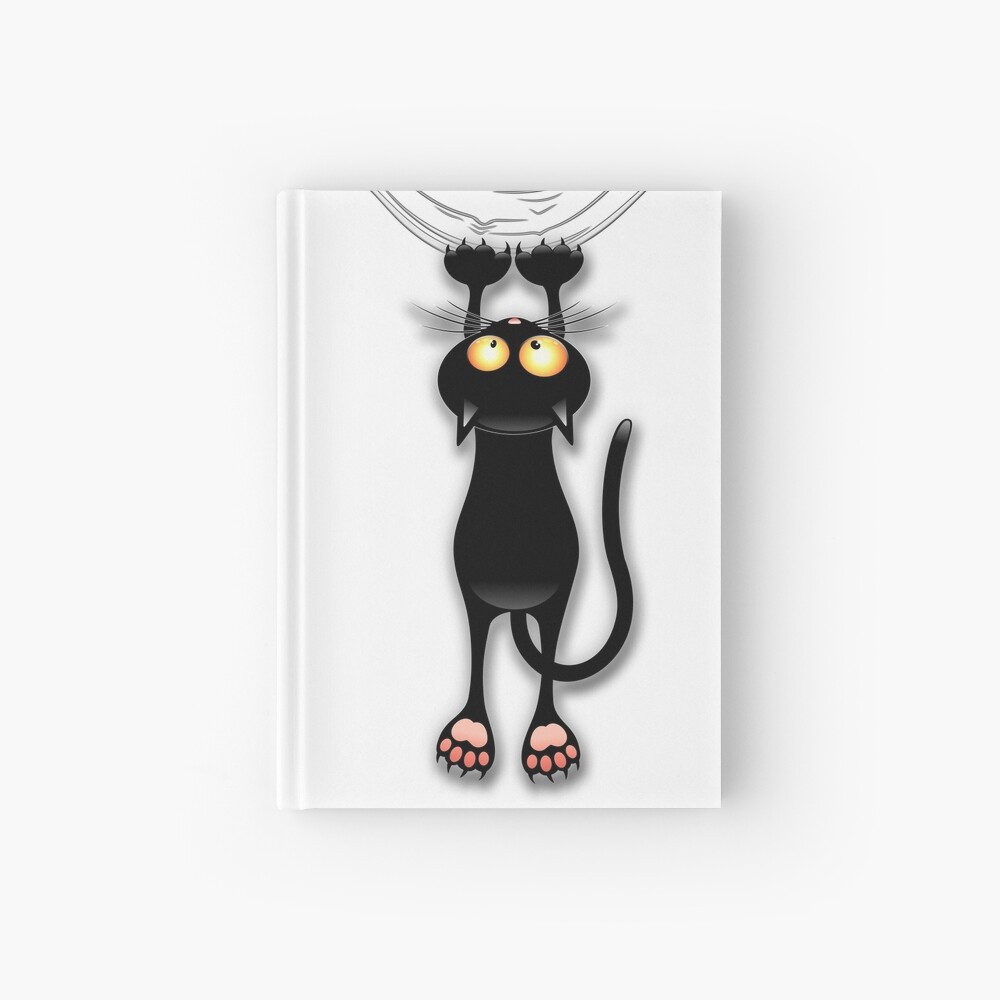 Carnet Cartonne Chat Amusant Et Vilain Qui Tombe Par Bluedarkart Redbubble