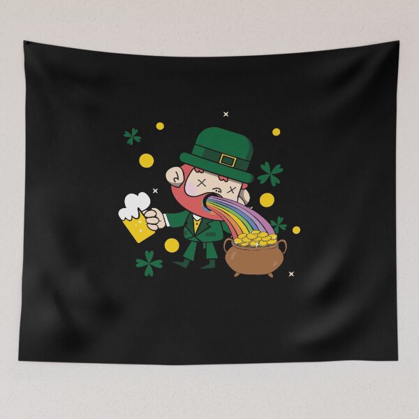 Item preview, Ireland Leprechaun Pukes Rainbow Saint Patrick's Day designed and sold by Lenny Stahl.