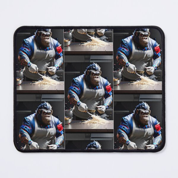 Item preview, a cool chef gorilla working in a kitchen designed and sold by Pelzi100.