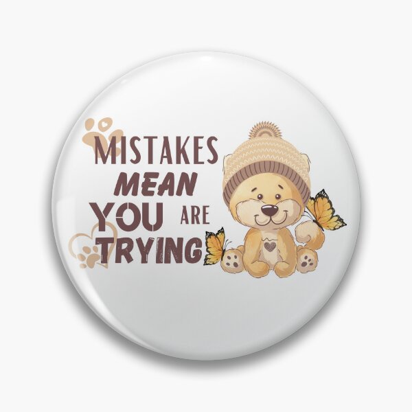 Item preview, Mistakes mean | Cute Lion | Affirmations and motivations designed and sold by Twinmommy Store.