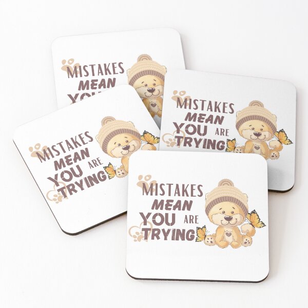 Item preview, Mistakes mean | Cute Lion | Affirmations and motivations designed and sold by Twinmommy Store.